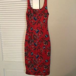 Zara Red Floral Tank Dress